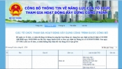 TƯ VẤN ĐĂNG TẢI THÔNG TIN NĂNG LỰC HOẠT ĐỘNG XÂY DỰNG LÊN WEBSITE CỦA BỘ XÂY DỰNG - CỔNG THÔNG TIN ĐIỆN TỬ CỦA BỘ XÂY DỰNG